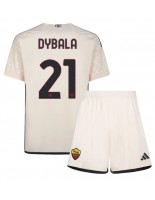 AS Roma Paulo Dybala #21 Vieraspaita Lasten 2023-24 Lyhythihainen (+ shortsit)